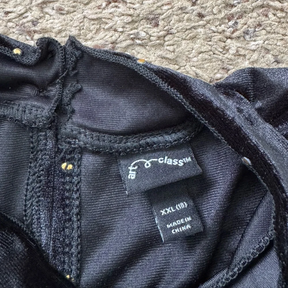 Art Class Black Velvet Girls Holiday Dress Size XXL (18)